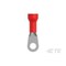 Te Connectivity Ring Terminal, 1/4 in Stud Size, 8 AWG, 600 V, Vinyl Insulated, Red 52041-1 - alternate 5